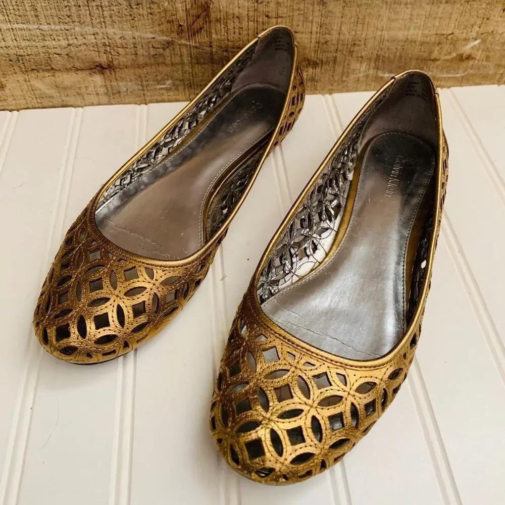 Calvin Klein Metallic Flats - Picture 2 of 6